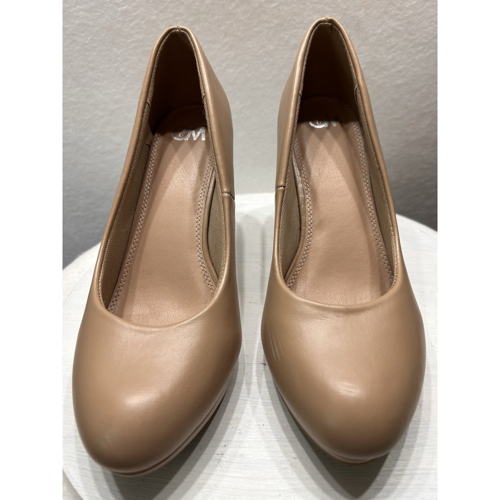 Chelsea Moreland Heels Womens 8.5M Glamour Pump Beige Nude EUC - Picture 4 of 11